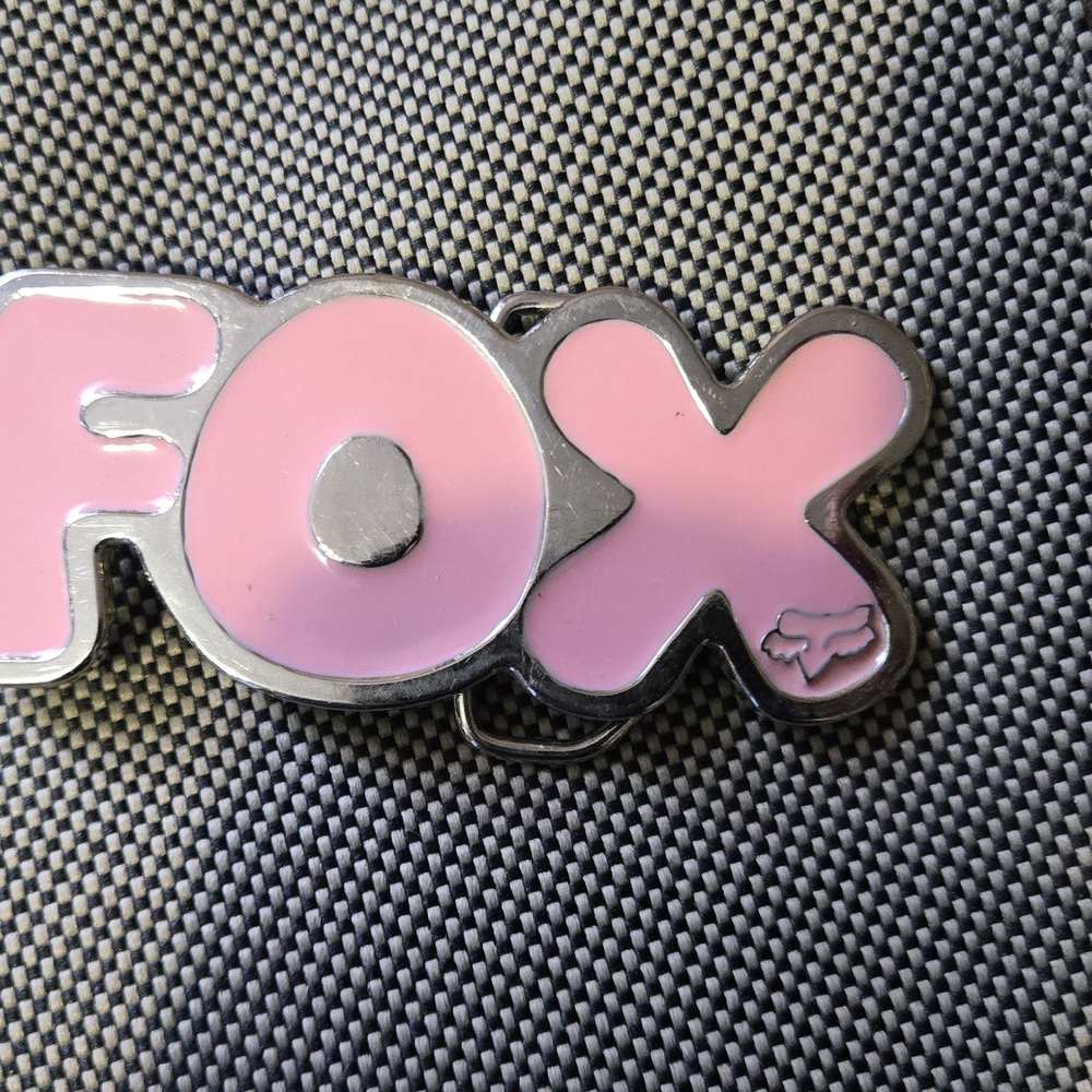 Fox Pink and Silver Belt Buckle